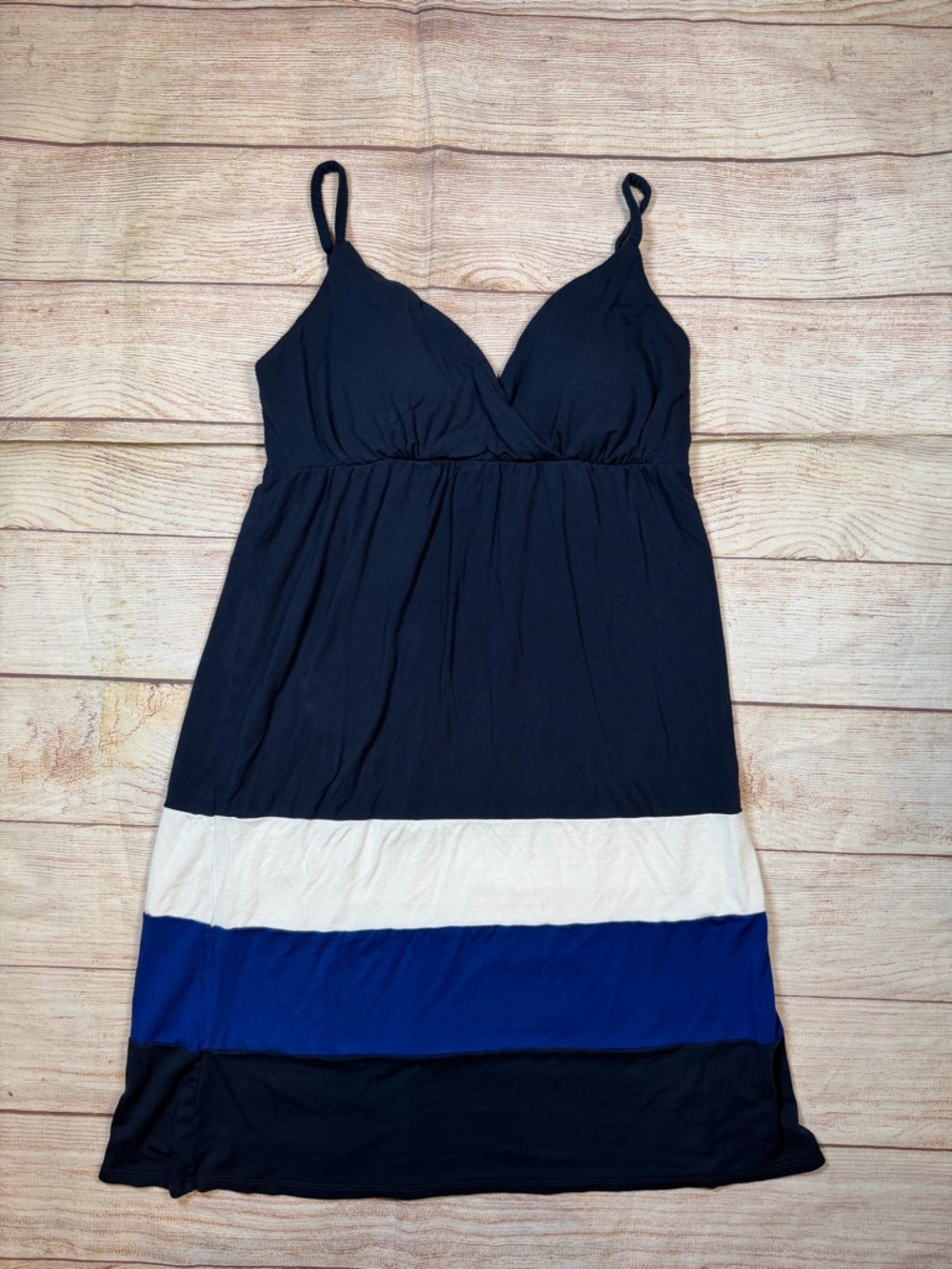 Navy, Nautical, Old Money, Babydoll Colorblock Sundress